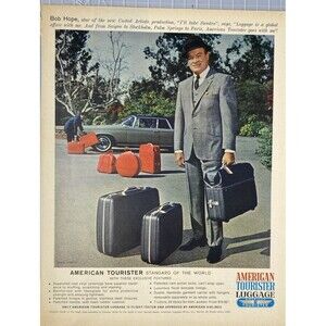 American Tourister Luggage Bob Hope Starring in "I'll take Sweden" Print Ad 1965